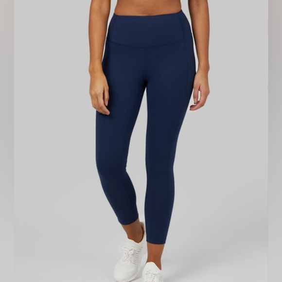 32 Degrees Women's High Waist Active Yoga Exercise Leggings, Inky Indigo, Sz S - Picture 1 of 13